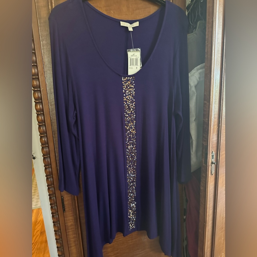 Purple Tunic Swing Dress